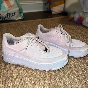 Pink Suede Nike Air Platforms